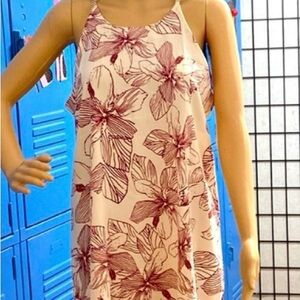 XCHQRTI Flower Print Shift Dress